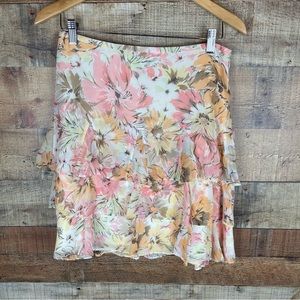 Ann Taylor LOFT Floral Skirt Women’s Size 6